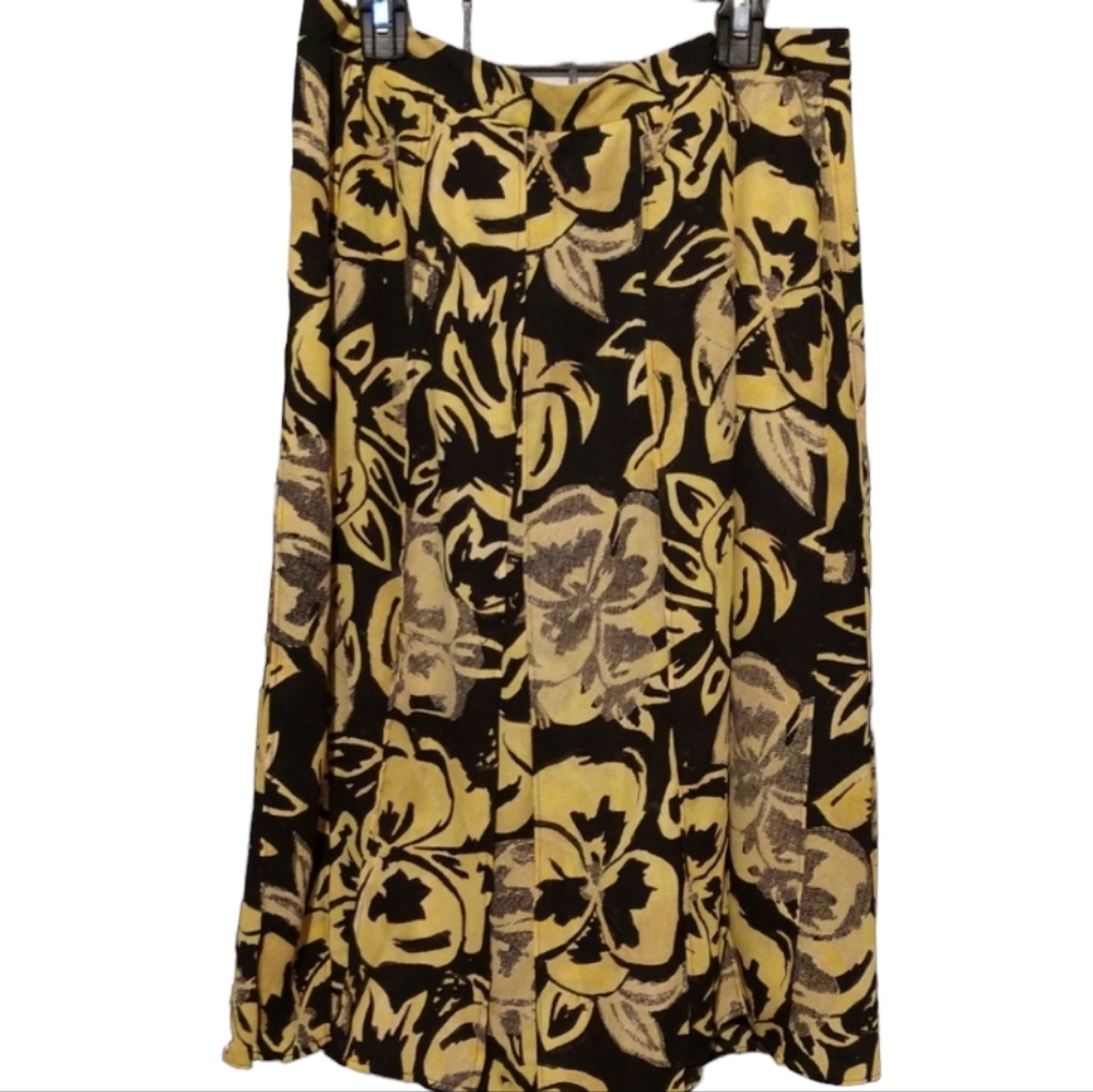 Vintage Car Wash Skirt in Dark Yellow and Black sz 10